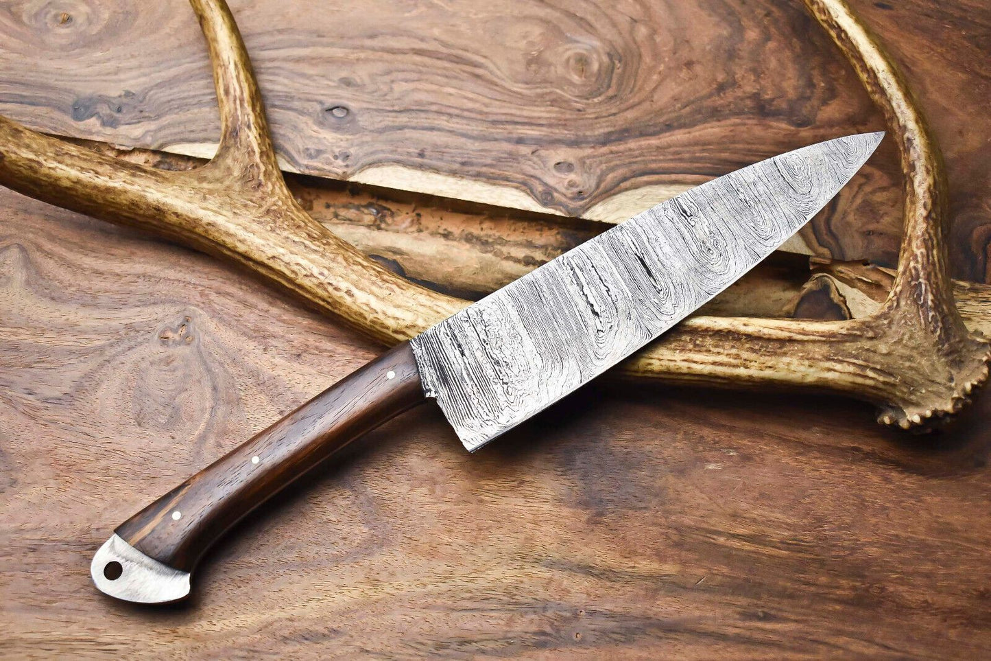 120 Handmade Damascus Steel Chef Knife Full Tang Kitchen Cooking Knife Custom Forged 3