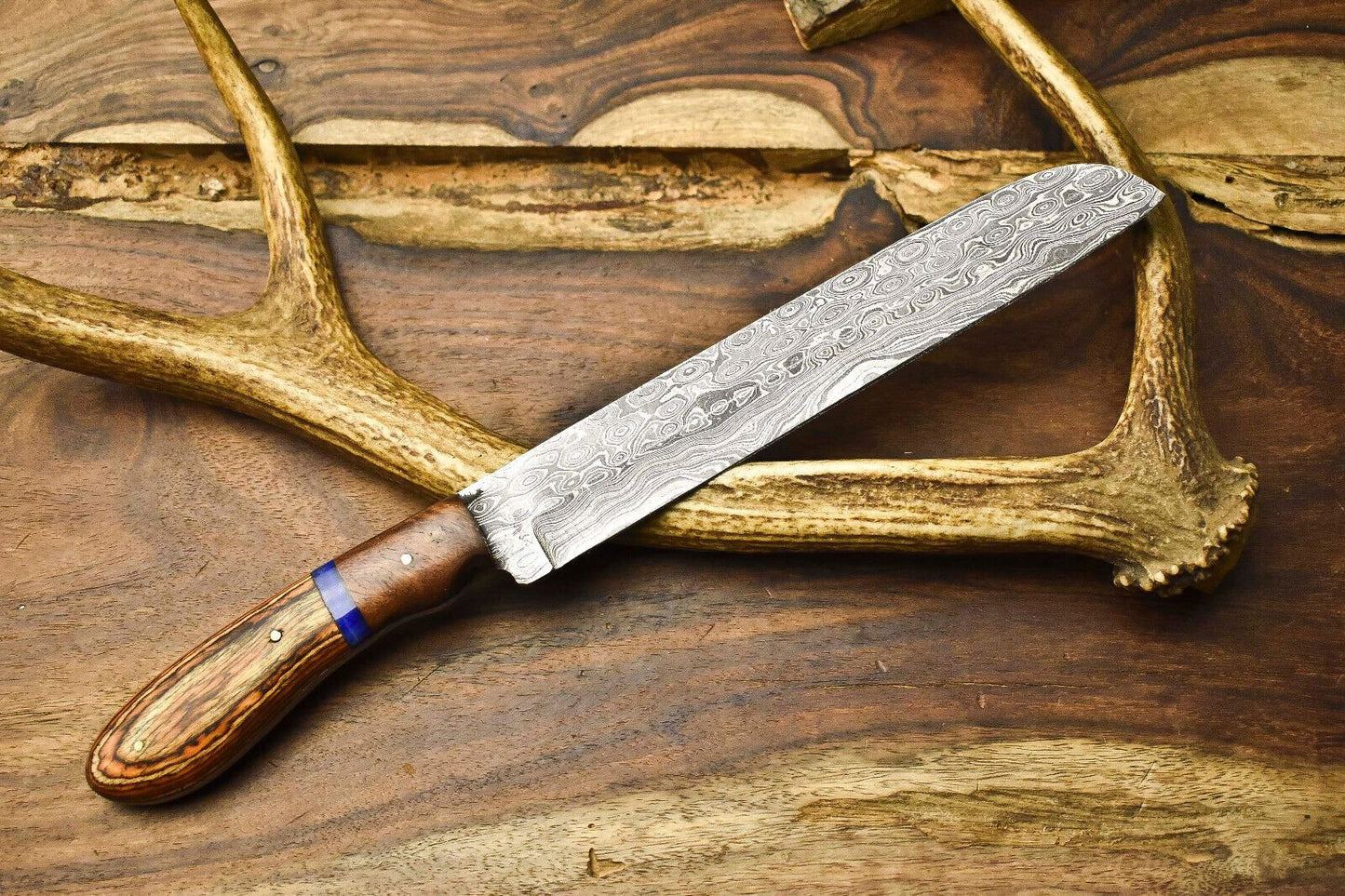Authentic 12 Damascus Steel Chef Knife Handmade Kitchen Cutting Blade 3