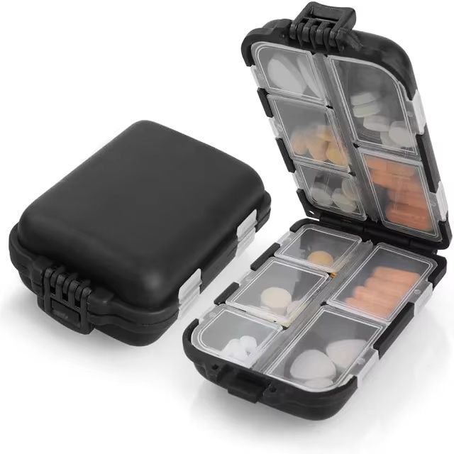 Portable 10Compartment Pill Organizer Weekly Vitamin Dispenser For Effortless Daily Wellness 8