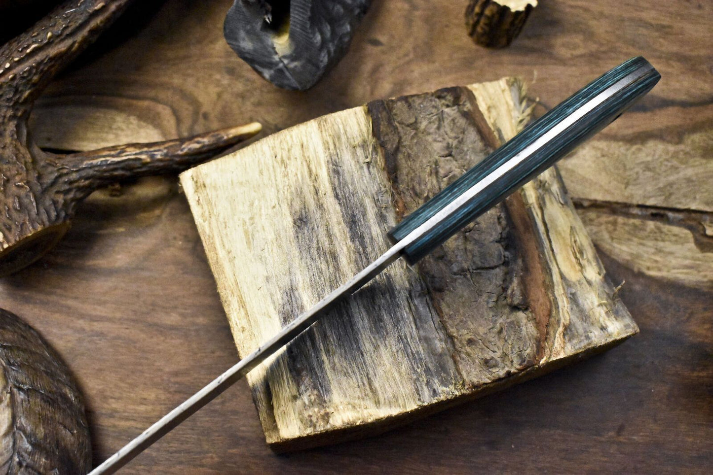 Hand Forged Damascus Chef Knife Twist Design Blade Hard Wood Handle Professional Knife 2