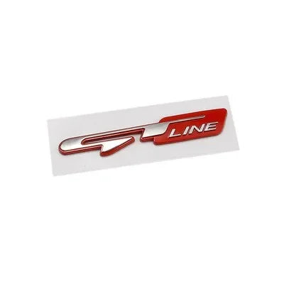 GT Line Car Emblem, 3D Fender Design, Rear Trunk Body Badge Sticker