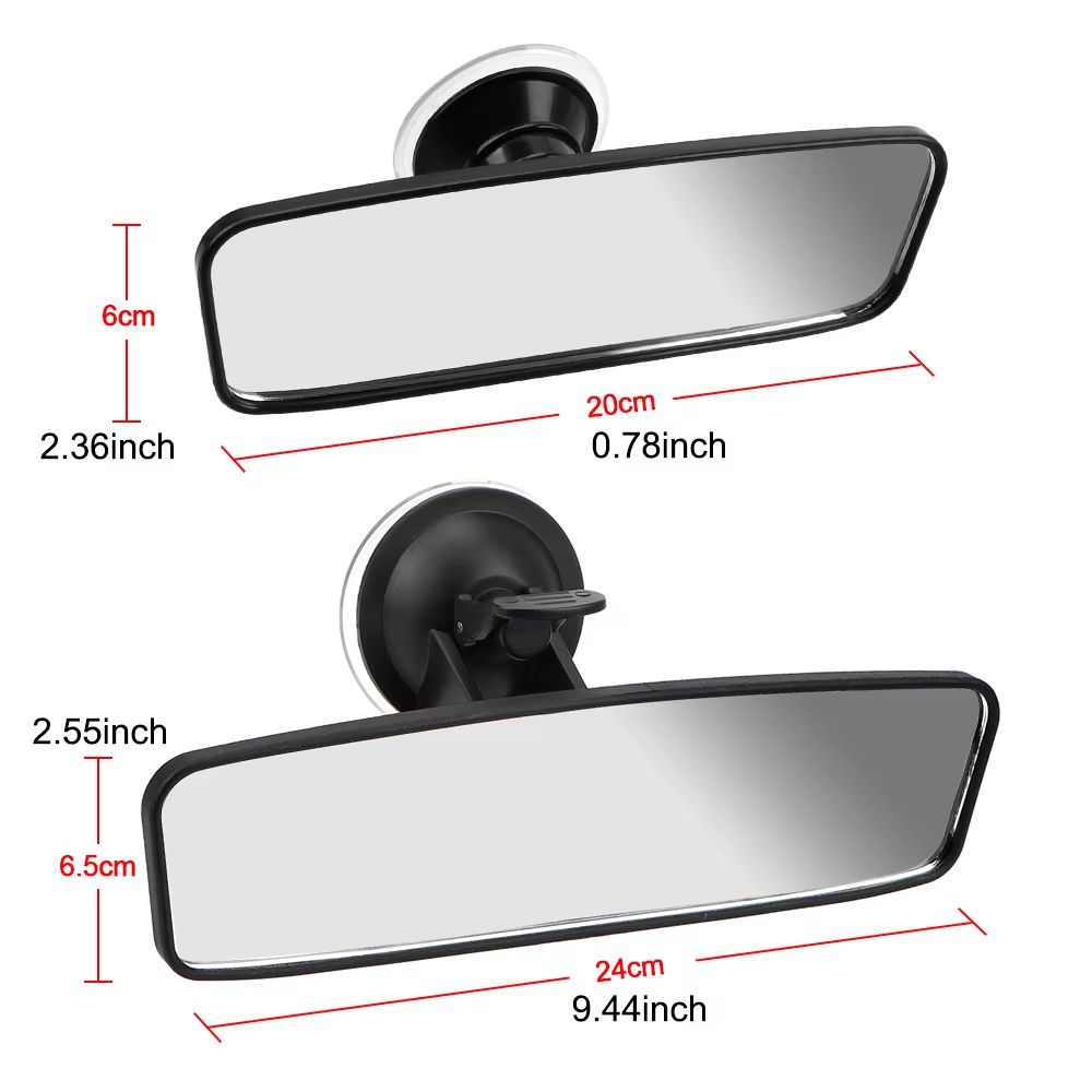 360 Rotating WideAngle Car Rearview Mirror With Adjustable Suction Cup Universal Interior Rearview 5