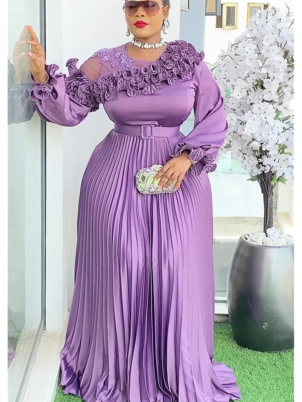 Elegant Ankara Maxi Dress, Party Dresses for Women, New Fashion, Dashiki Wedding Guest Gown, Turkey Muslim Evening