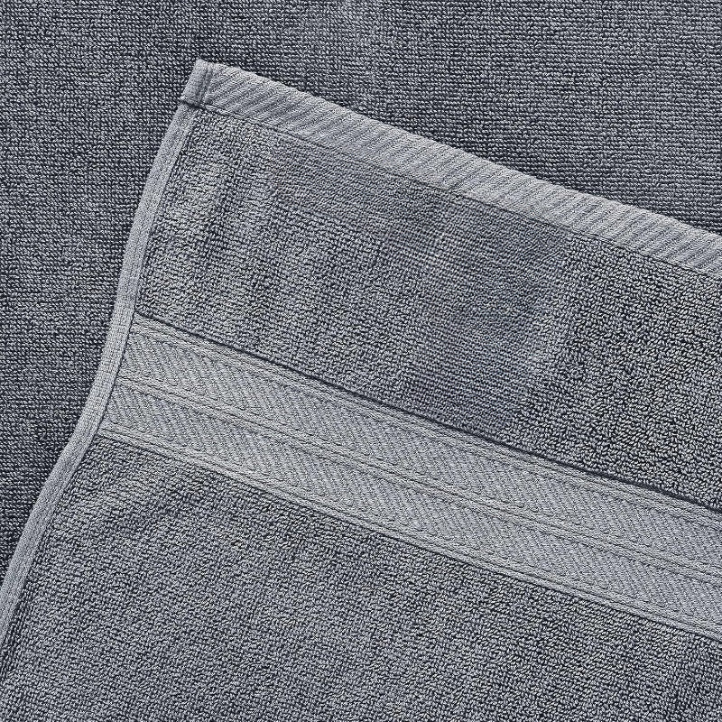 Modern Threads Reversible Jacquard Towel Set, 6 Piece Bath Towels and Hand Towels, Trefoil Filigree Design, Yarn Dyed