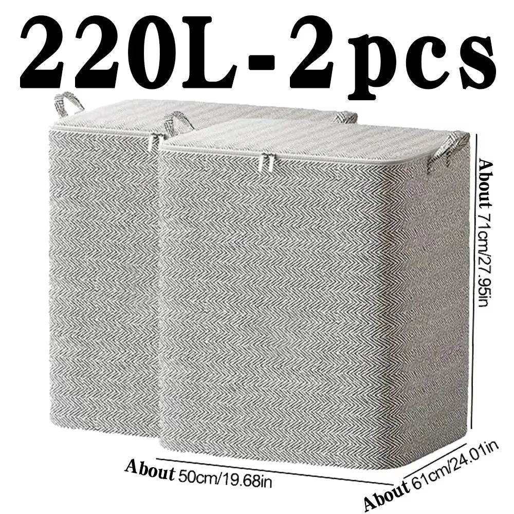 HeavyDuty NonWoven Quilt Clothes Storage Bag With Lid And Zipper Large Capacity DustProof Organize 13