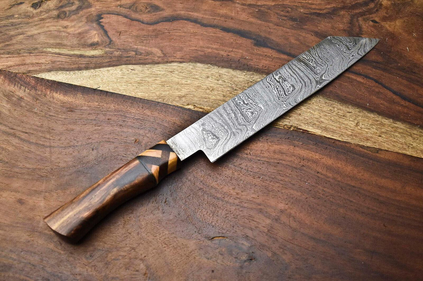 Handmade 14 Damascus Steel Full Tang Chef Knife Kitchen Cooking Knife 3