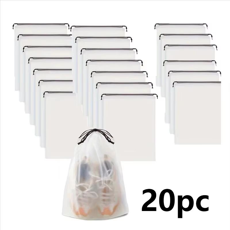 EcoClear Waterproof Drawstring Shoe Travel Storage Bags 10Pack 8
