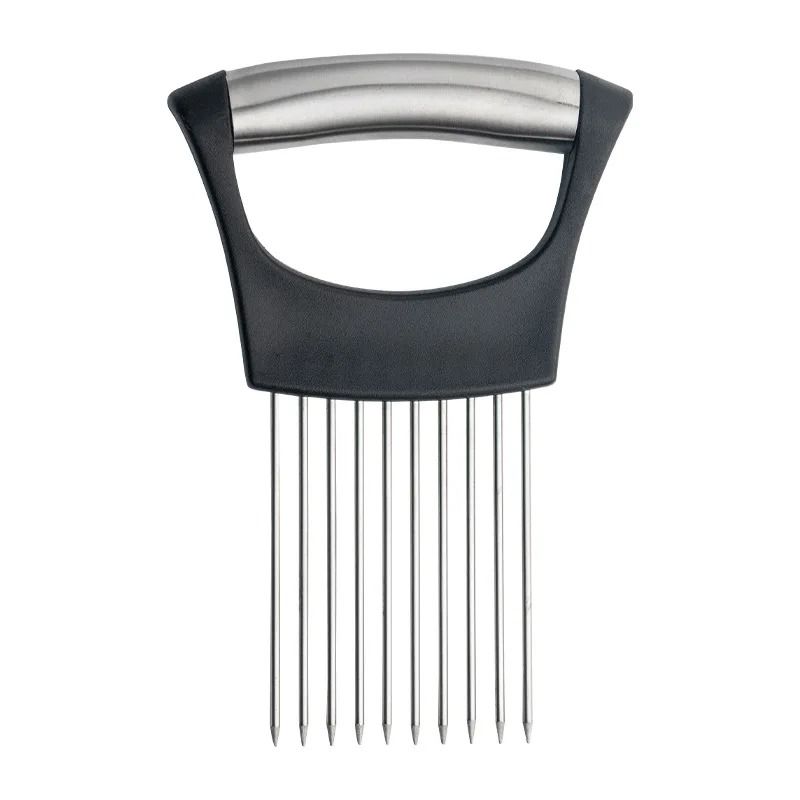 Stainless Steel Onion Slicer Holder Vegetable Cutting Fork And Food Slicing Guide For Safe Even Ki 7