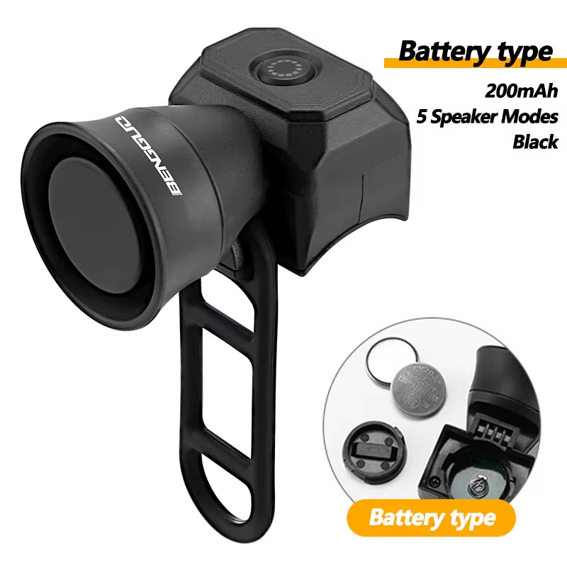 Mini USB Charging Bicycle Horn Waterproof Mountain Bike Bell Electronic Bike Bell Kids Scooter Ridi 6