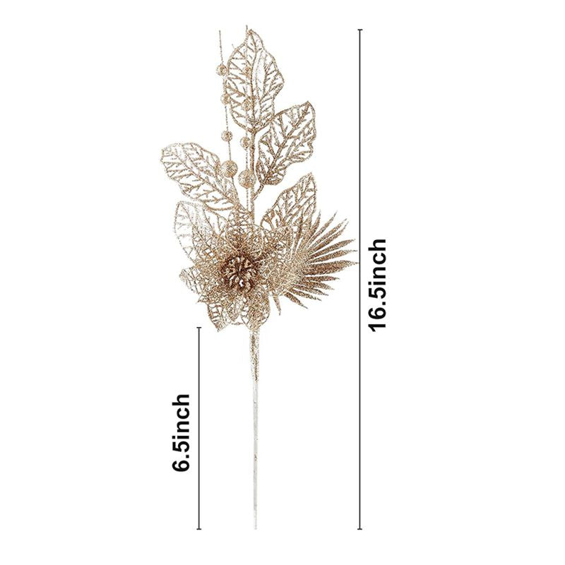 Christmas Decoration for Home, Artificial Glitter Berry Flower Branch, Tree and Party Supplies