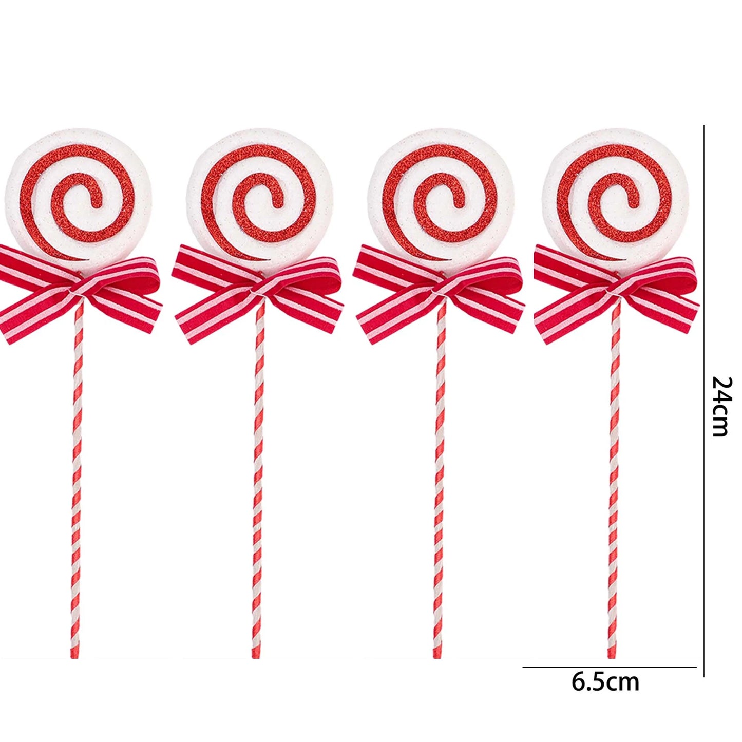 Christmas Tree Lollipop Pendants, Glittery Candy Cane Simulation Hanging Decoration, New Year Home Party Ornament