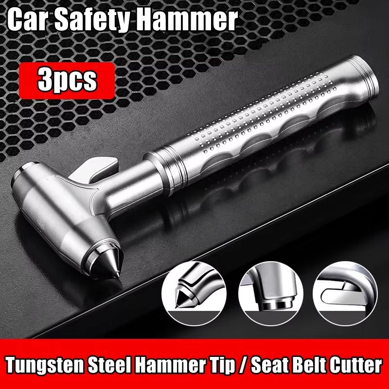 JUSTINLAU 2in1 Car Safety Hammer Seatbelt Cutter Emergency Escape Tool With Window Breaker 9
