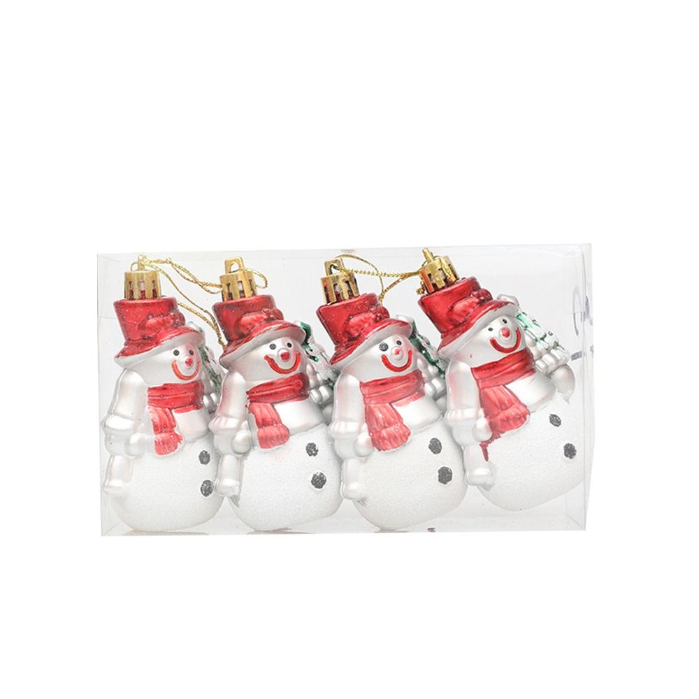 Christmas Cartoon Snowman Pendant, Plastic Santa Claus Ornaments, Exquisite DIY Hanging Decorations, Holiday Craft Set