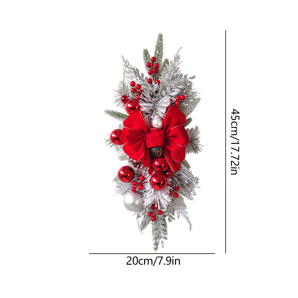 Christmas Wreath Pendant , Home Door Window Stairs Decoration, With or Without Light Atmosphere Garland
