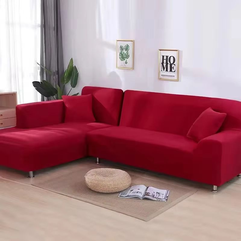 StretchGuard Premium Sofa Slipcover Set Elastic SolidColour Protection For 1234 Seater LShaped Se 14