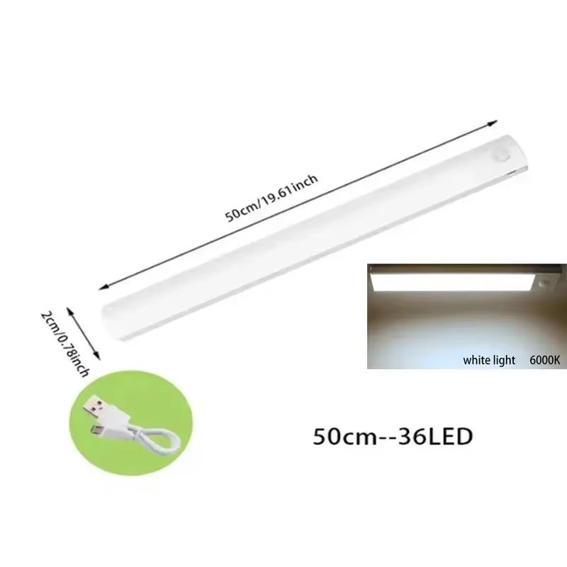 GlowSense PIR MotionSensor LED Night Lamp USB Rechargeable Ambient Light For Bedroom Stairs Close 13