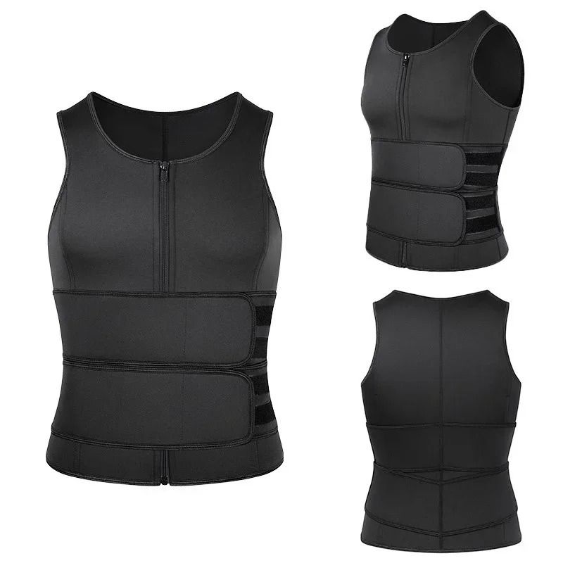 Men Compression Vest Waist Trainer Body Shaper Sauna Sweat Workout Top 8