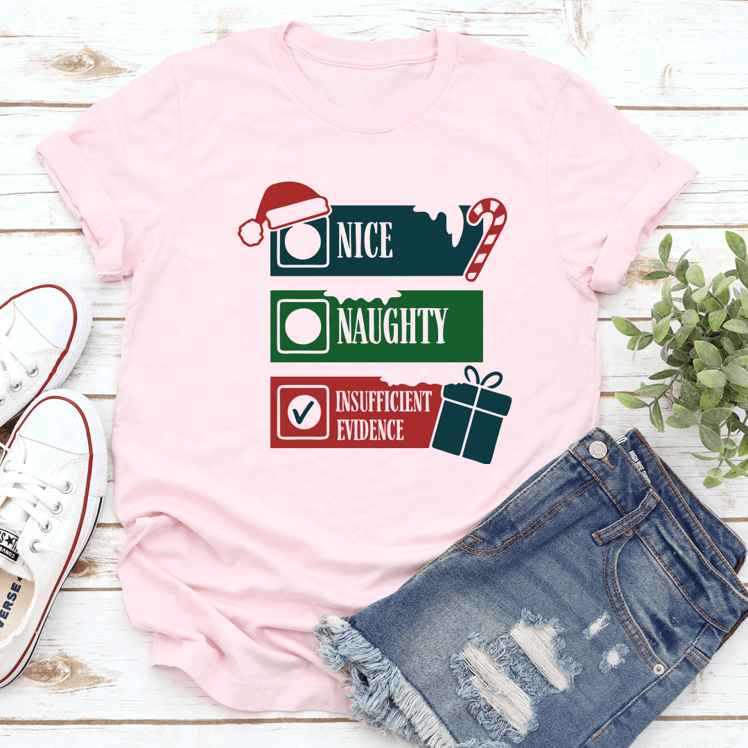 Nice Naughty Insufficient Evidence Tee 2