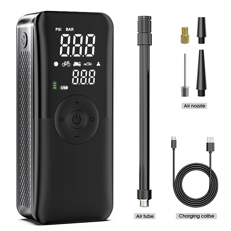 Portable Cordless Air Pump Tire Inflator Rechargeable Digital Compressor For Car Motorcycle Bicycle 5