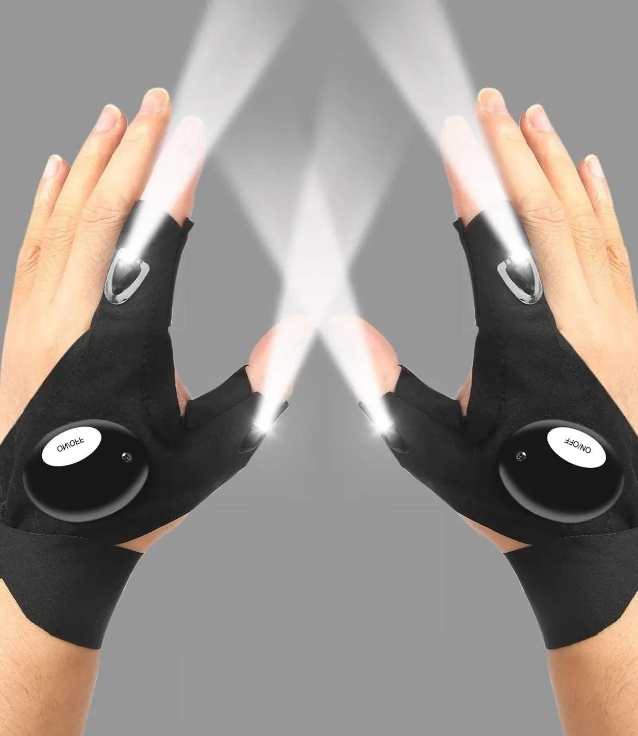 LED Half Finger Flashlight Gloves For Night Work Fishing And Outdoor Activities 9