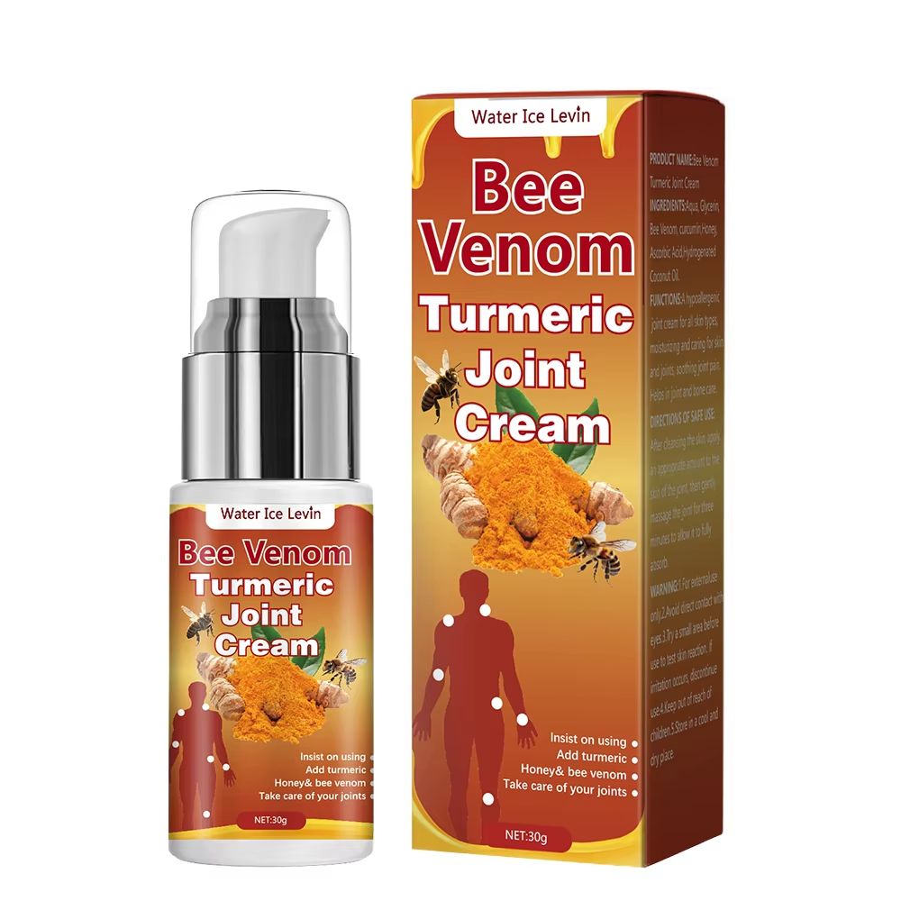 Bee Venom Turmeric Joint Cream Hypoallergenic Soothing Moisturizer With Natural Honey Glycerin F 6