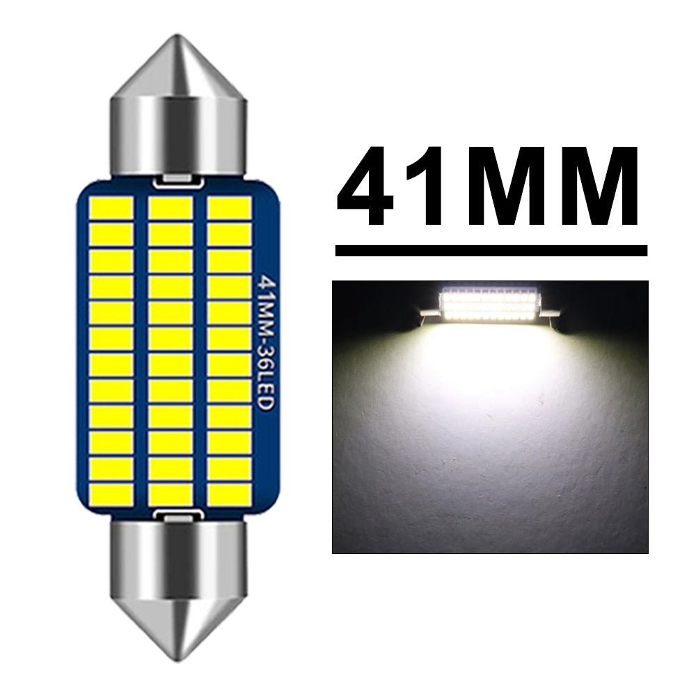 Car Interior Dome Trunk License Plate Lights LED Bulbs Canbus Festoon White 6