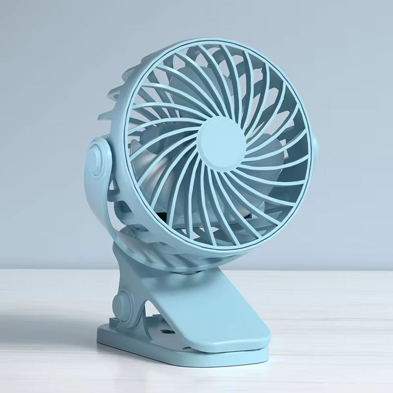 Portable Rechargeable Electric Fan With 720 Degree Rotation And Clip Mount 7
