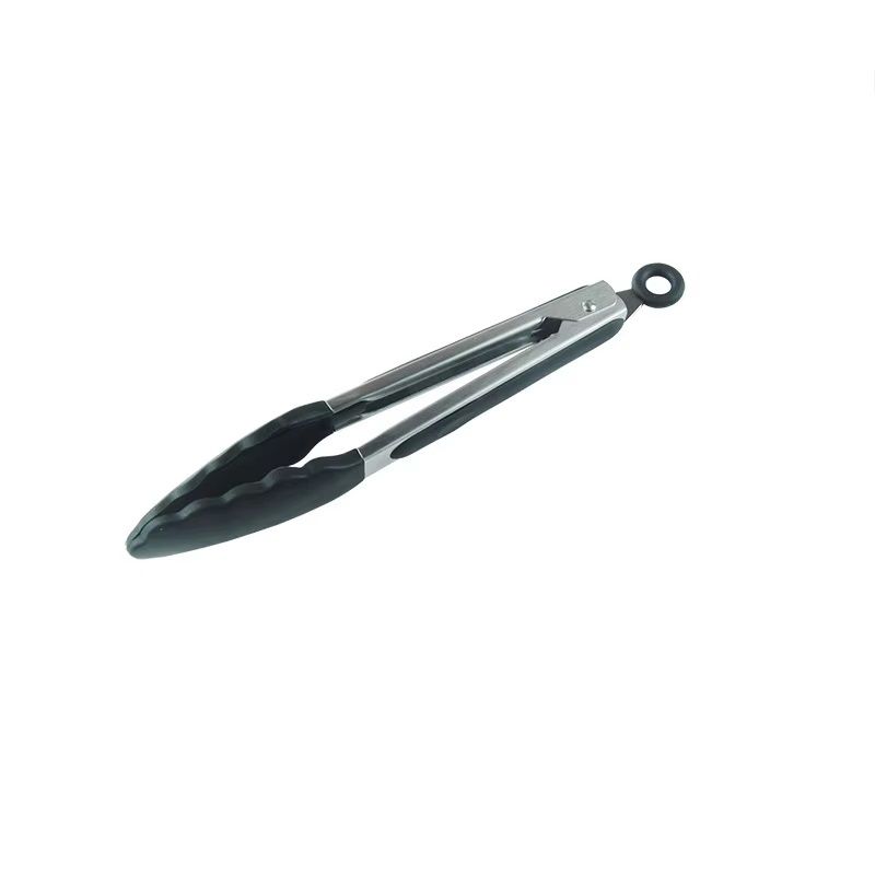 Silicone Kitchen BBQ Tongs Stainless Steel Cooking Tongs Locking Non Slip Food Tongs With Silicone 4