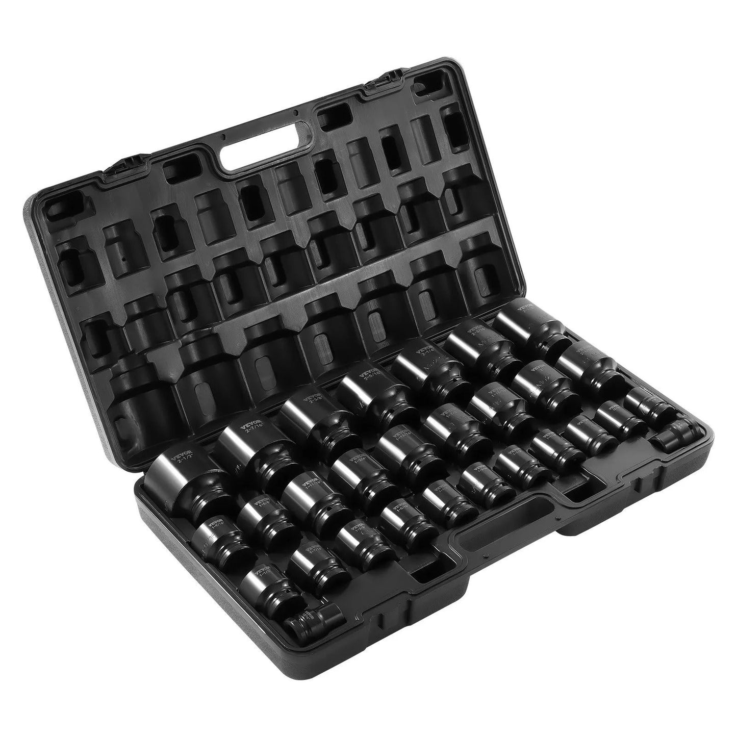Impact Socket Set Point Sockets CRMO Alloy Steel SAE Durable Storage Case 6