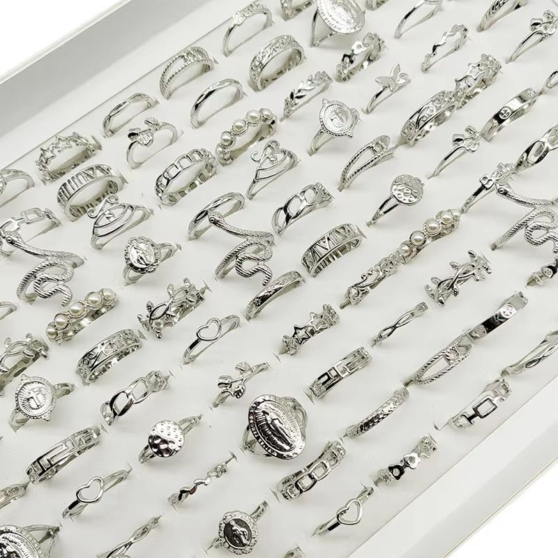30 Piece Gold Ring Set For Girls Butterfly Star Pearl Thin Joint Rings Stackable Party Jewelry For 7