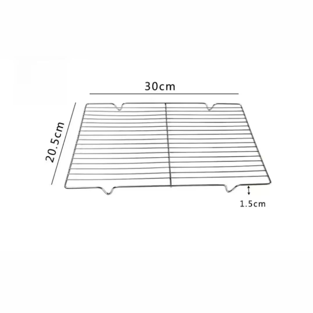 Stainless Steel Rectangular Cooling Rack Baking Tray Set BBQ Safe Small Grill Grilling Tools 8