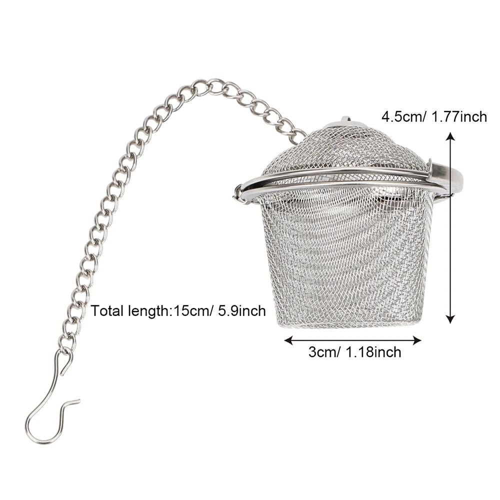 Stainless Steel Mesh Herbal Ball Reusable Tea Spice Strainer 5