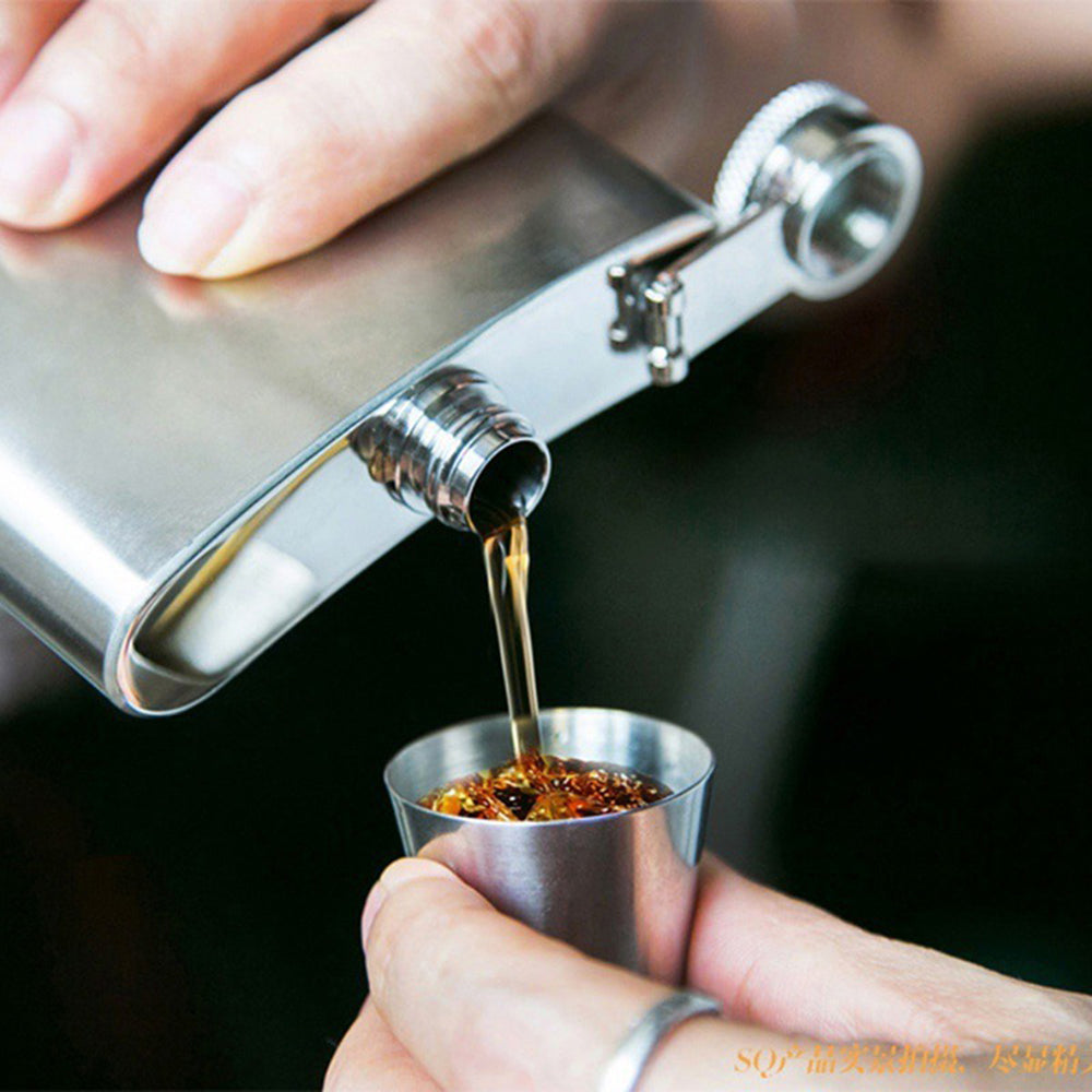 6Pcs Travel Stainless Steel Cups Mini Set Outdoor Portable Drinkware Case Whisky Wine Glasses 4