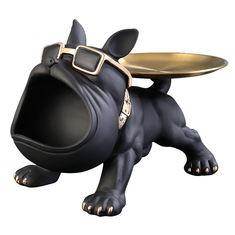 Bulldog Figurine Dog Statue Home Decor Resin Craft Animal Ornament Puppy Sculpture Storage Box 3