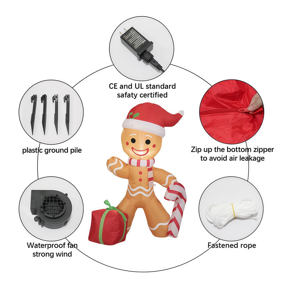 Builtin LED Lights Inflatable Model Christmas Inflatable Decoration Indoor Outdoor Decor Ornament X 4