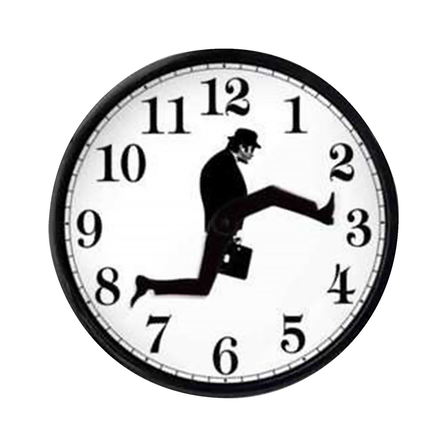 Silly Walk Wall Clock, Monty Python Inspired Creative Artwork, Sweep Seconds Mute Clock Wall Art for Home Living Room