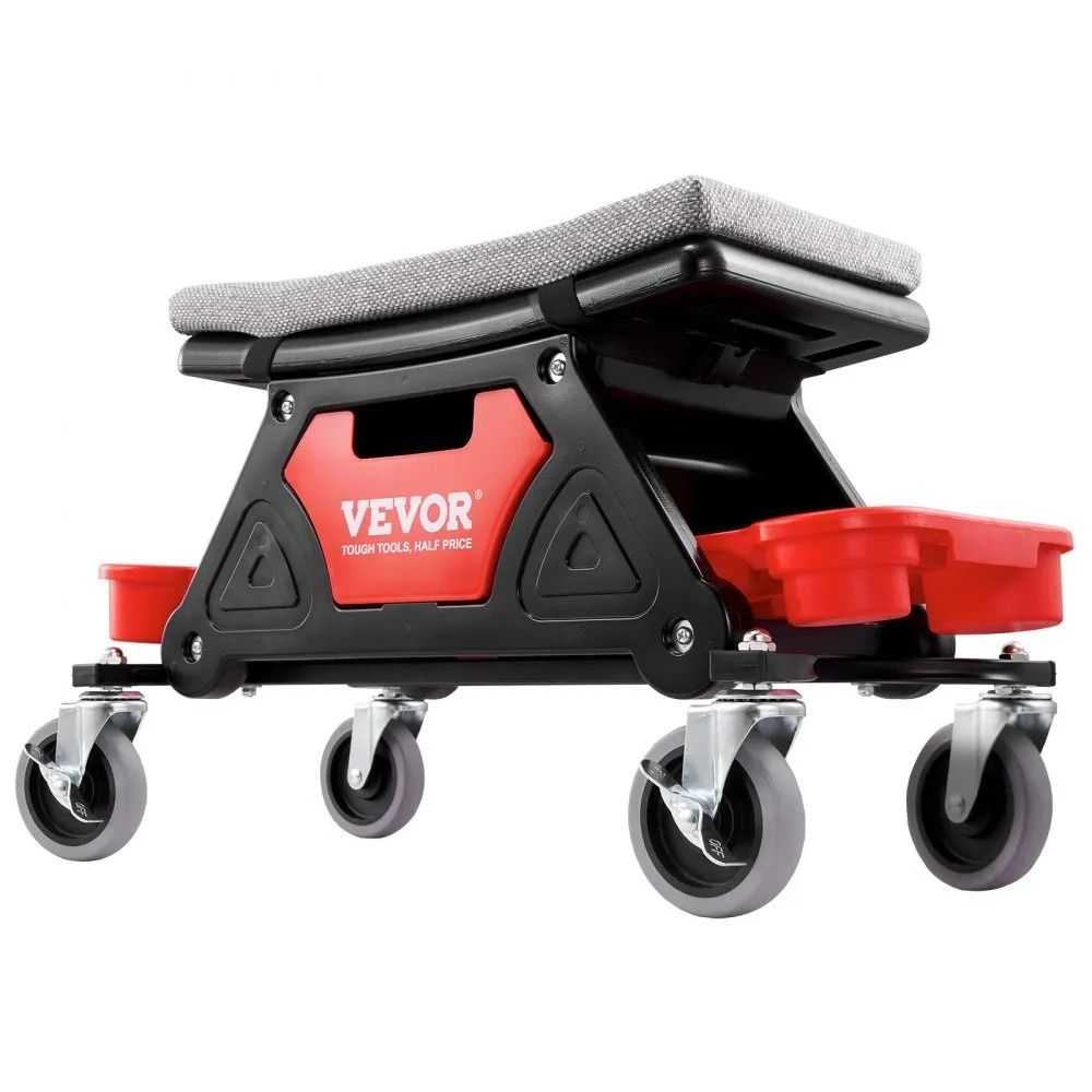 Rolling Mechanic Seat High LBS Capacity Mechanics Stool Heavy Duty Roller Creeper With Drawer And T