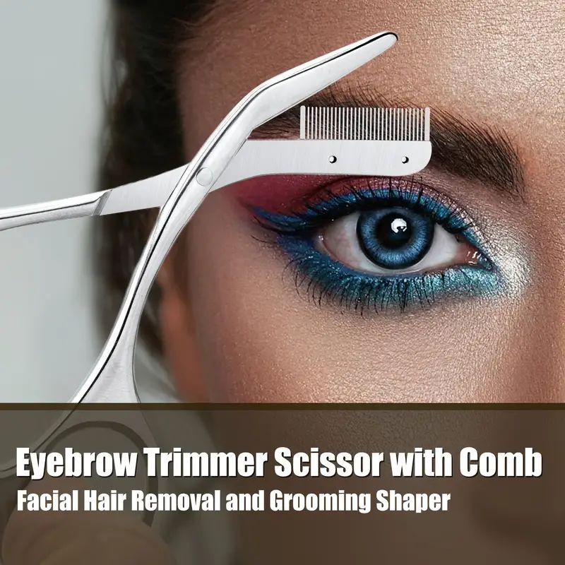 Precision Eyebrow Scissors And Comb Set Stainless Steel Trimmer Effortless Hair Removal For Men And 4
