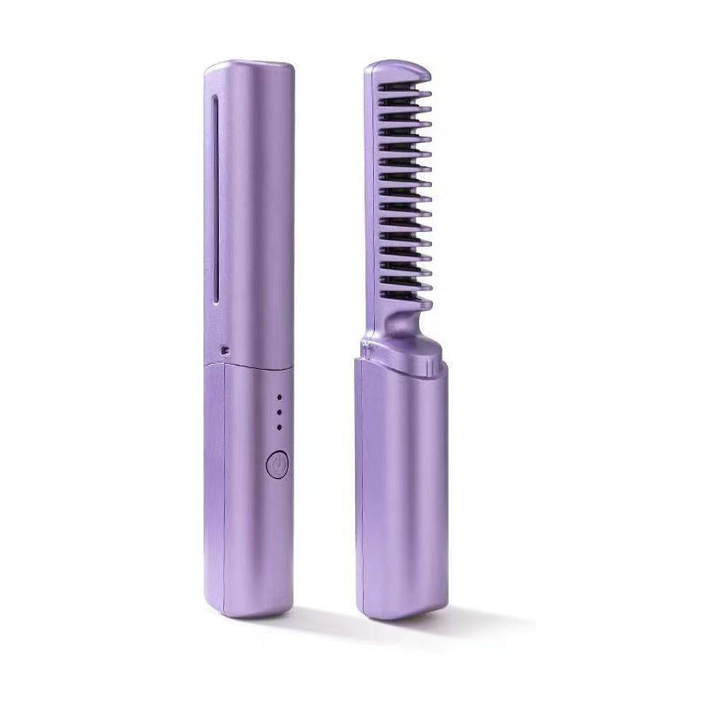 Portable Ceramic Hairdressing Comb Cordless Touch Comb For Less Frizz Short Hair Upgrade Curly And 8