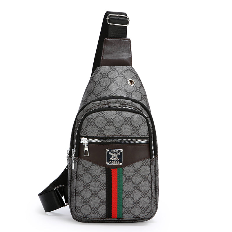 Multi-Pocket Crossbody, Casual Messenger Bag, Chest Bag with Port & Earphone, Shoulder Bag Lightweight