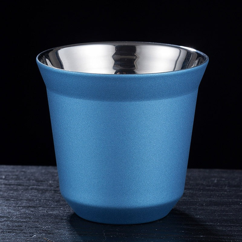 Espresso Mugs Stainless Steel Breakfast Cups Insulated Coffee Milk Water Drink Double Wall Dishwash 11