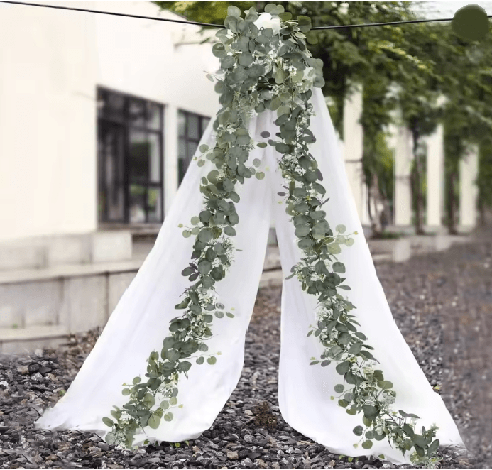 Elegant Eucalyptus And White Berry Greenery Garland 4