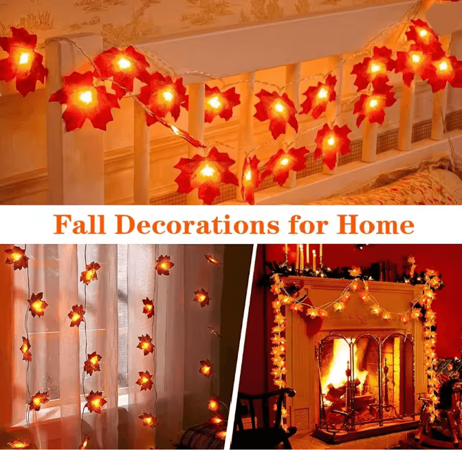 Maple Leaf LED Fairy String Lights 4