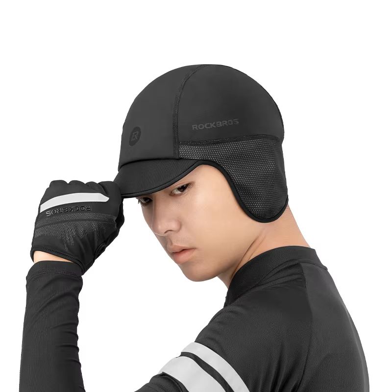 ROCKBROS Winter Windproof Thermal Cycling Cap With Ear Protection 5