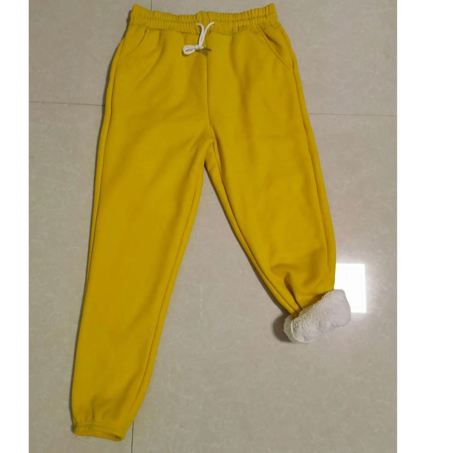Women Fleece Lined Winter Joggers High Waist Drawstring Pants 12
