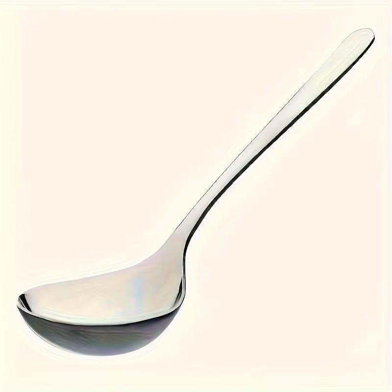 TitanServe HeavyDuty Stainless Steel Serving Spoons Set 2 Pcs LongHandle For Kitchen Soup Porridg 5