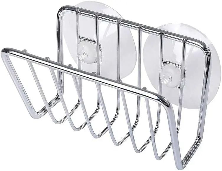 Stainless Steel Sponge Holder For Kitchen Sink With Suction Cups 7