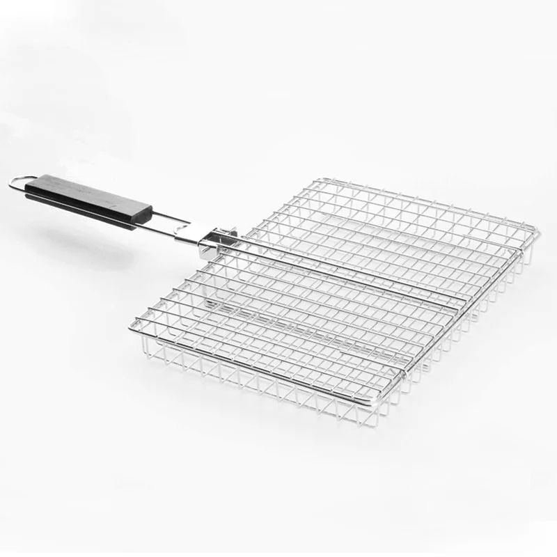 Foldable BBQ Grill Basket With Lid For Chicken Fish And Vegetables 4