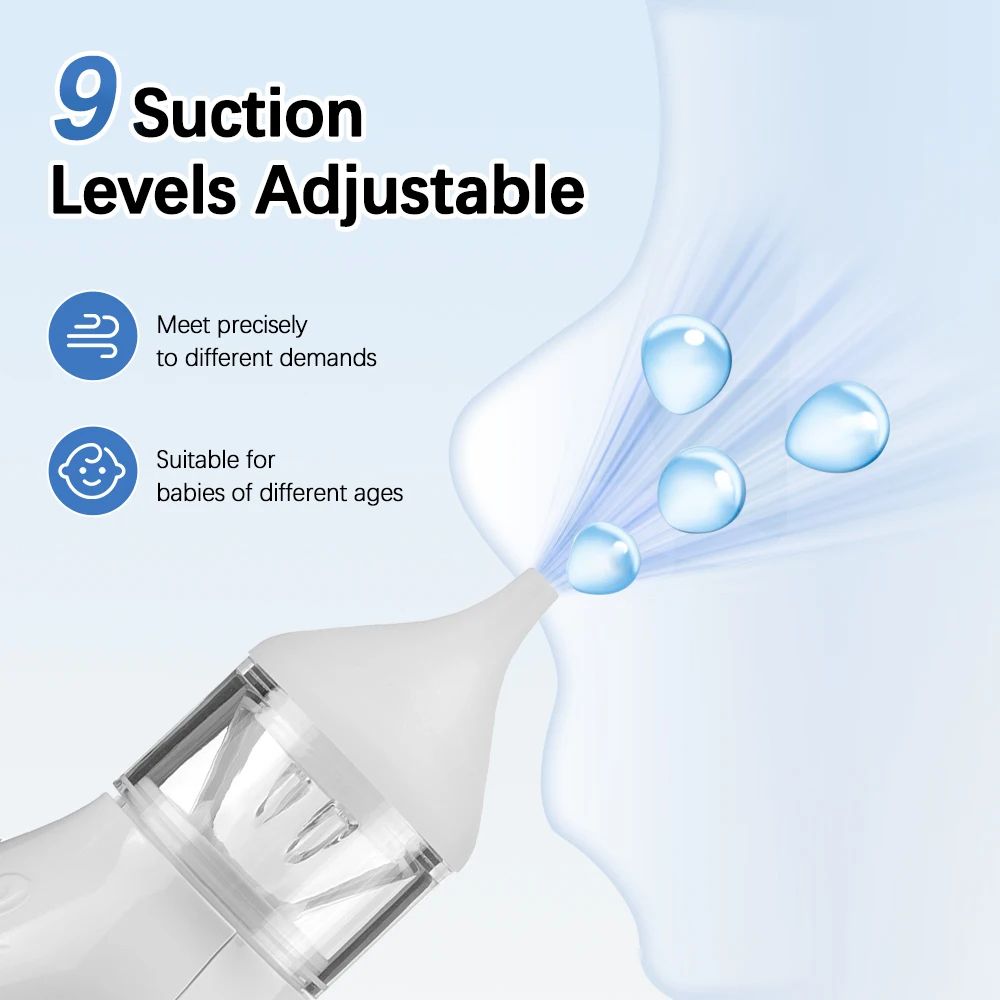 Electric Nose Cleaner Newborn Baby Speed Baby Nasal Aspirator Booger Mucus Sucker For Infant With L