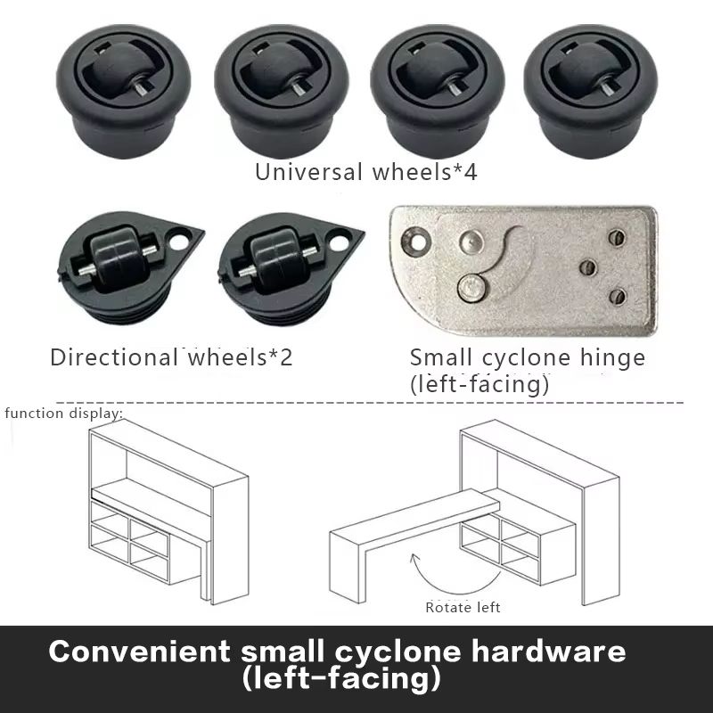 TurnMaster 90 Swivel BenchConnector Hardware Kit Multifunctional FoldAway Table Desk Mount System 7